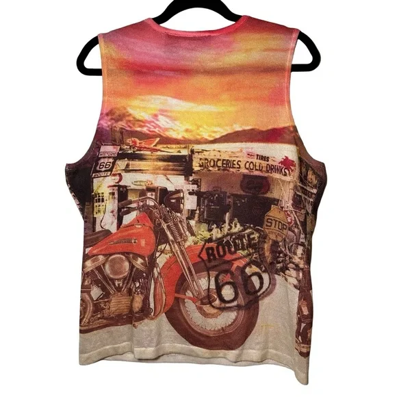 Vintage Y2K Harley Davidson Route 66 Women's Tank Shirt - Picture 4 of 6